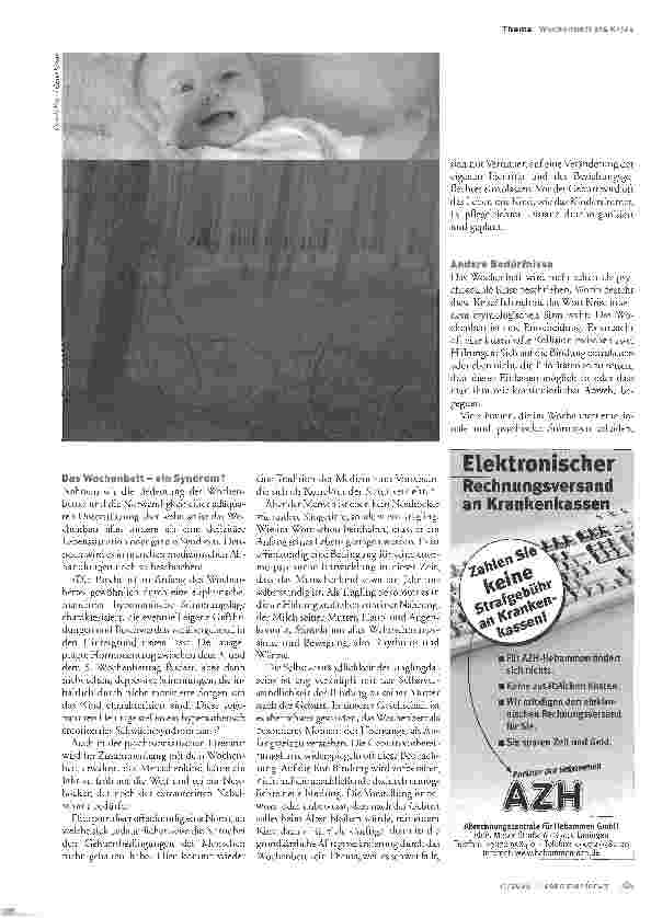 Vorschauseite 2: Das Wochenbett als psychosoziale Krise