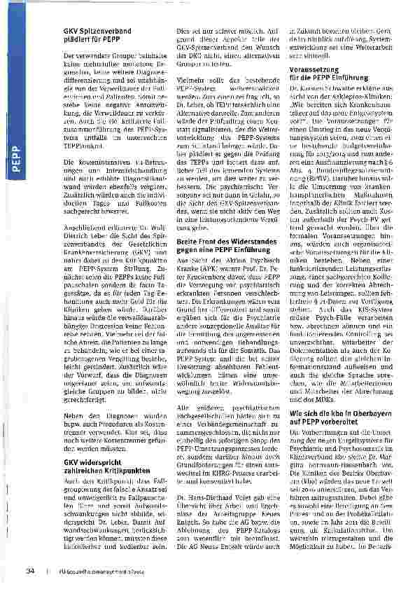 Vorschauseite 3: VKD-Experten: Psychiatrische Versorgung in Gefahr