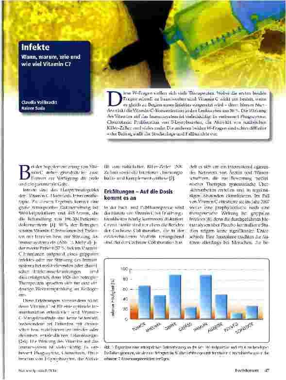 Vorschauseite 1: Infekte Wann, warum und wieviel Vitamin C?