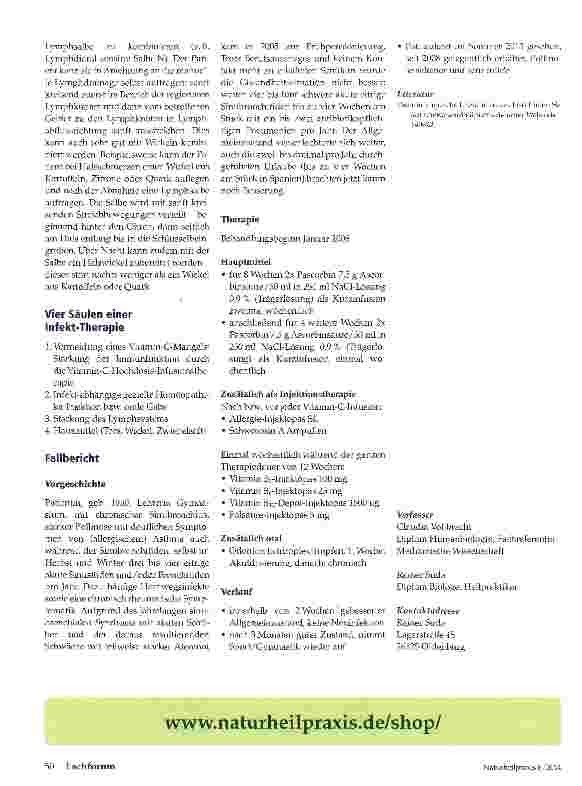 Vorschauseite 4: Infekte Wann, warum und wieviel Vitamin C?