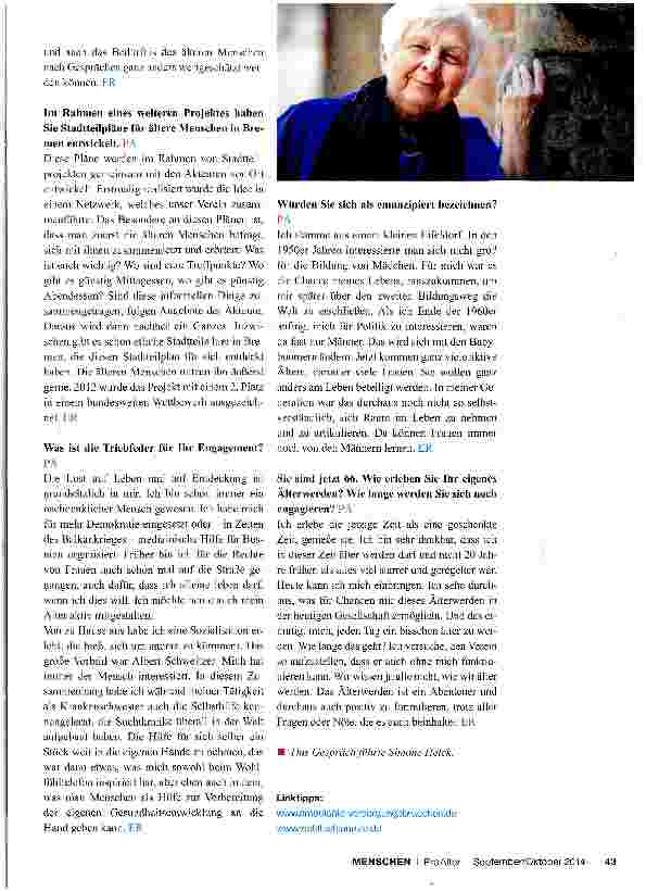 Vorschauseite 4: Ich möchte mein Alter aktiv mitgestalten