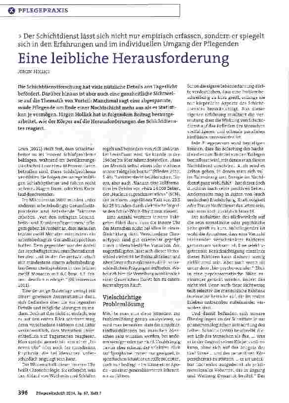 Vorschauseite 1: Eine leibliche Herausforderung