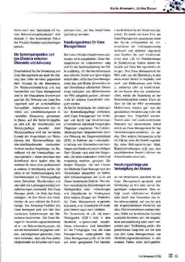 Vorschauseite 2: Rahmenbedingungen und Anforderungen für ein erfolgreiches Case Management in der PKV
