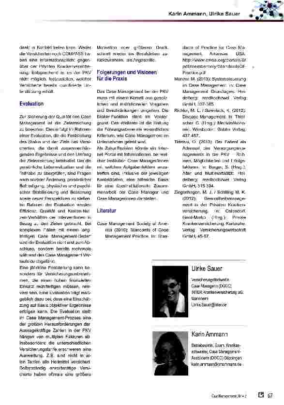 Vorschauseite 4: Rahmenbedingungen und Anforderungen für ein erfolgreiches Case Management in der PKV