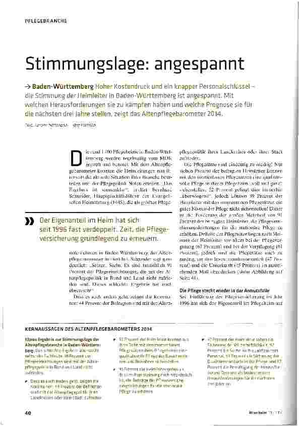 Vorschauseite 1: Stimmungslage: angespannt