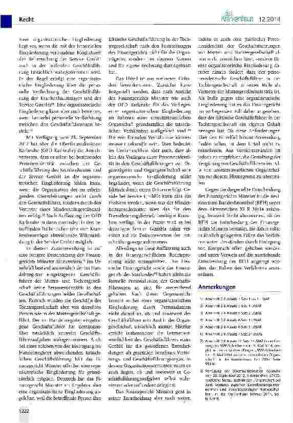 Vorschauseite 2: Änderung der Anforderungen an die organisatorische Eingliederung in eine umsatzsteuerliche Organschaft