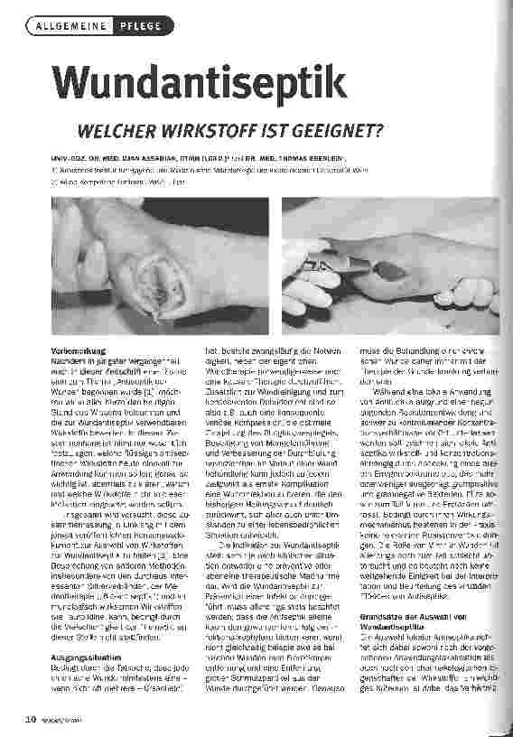 Vorschauseite 1: WundantiseptikWELCHER WIRKSTOFF IST GEEIGNET?