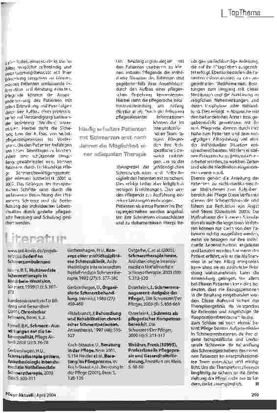 Vorschauseite 4: Dem Schmerz auf den Leib rücken