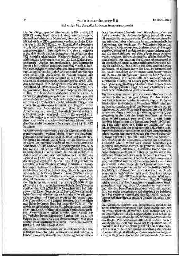 Vorschauseite 3: Von der Selbsthilfefirma zum IntegrationsprojektZur Förderpraxis bei Integrationsunternehmen gem. §§ 132 ff. SGB IX am Beispiel von Westfalen-Lippe