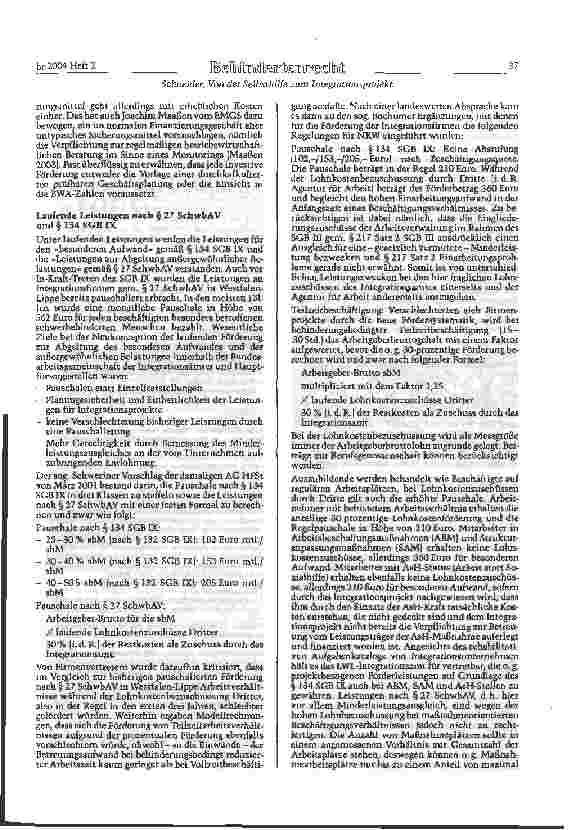Vorschauseite 6: Von der Selbsthilfefirma zum IntegrationsprojektZur Förderpraxis bei Integrationsunternehmen gem. §§ 132 ff. SGB IX am Beispiel von Westfalen-Lippe