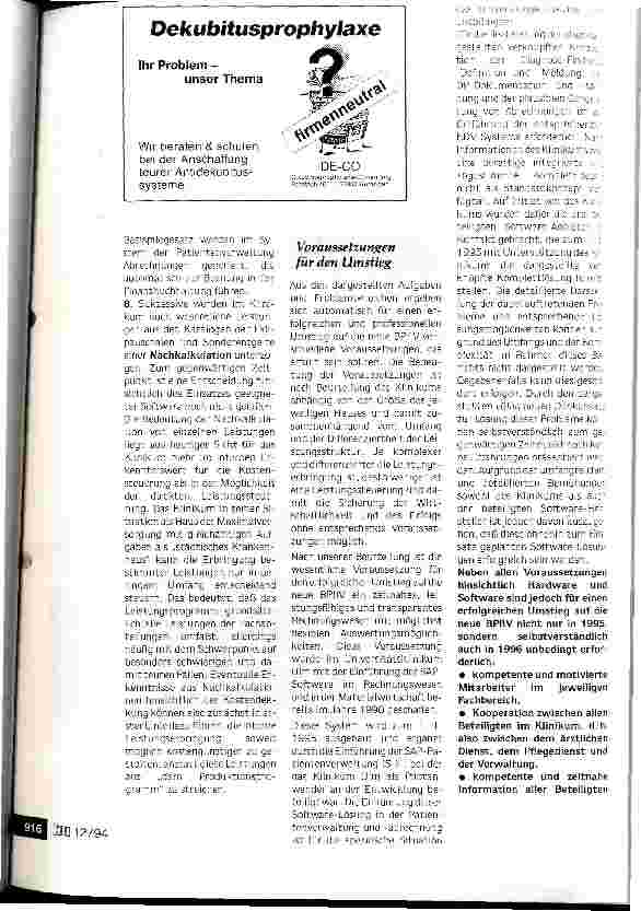 Vorschauseite 4: Universitätsklinikum Ulm: Entscheidung zum Umstieg