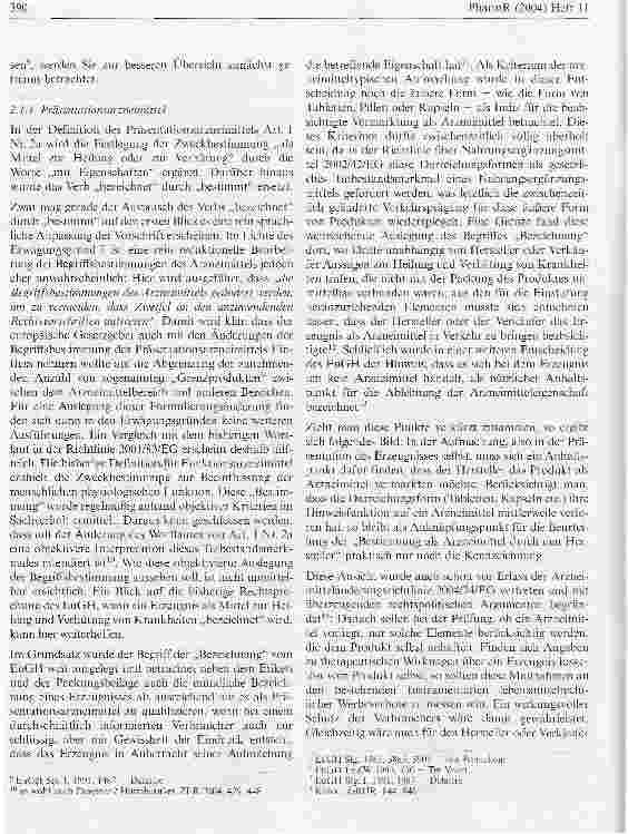 Vorschauseite 3: Die Arzneimitteländerungsrichtlinie 2004/27/EG: Neue Impulse bei der Abgrenzung zwischen dual use Produkten und Arzneimitteln? (Teil 1)