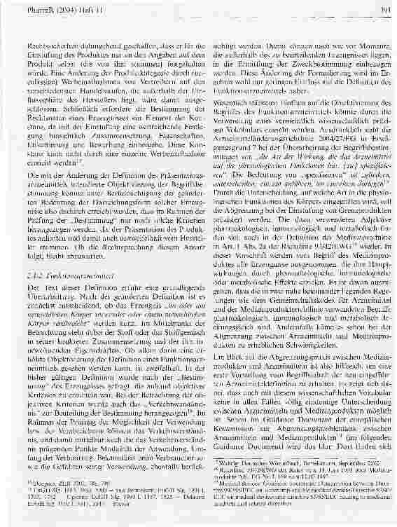 Vorschauseite 4: Die Arzneimitteländerungsrichtlinie 2004/27/EG: Neue Impulse bei der Abgrenzung zwischen dual use Produkten und Arzneimitteln? (Teil 1)