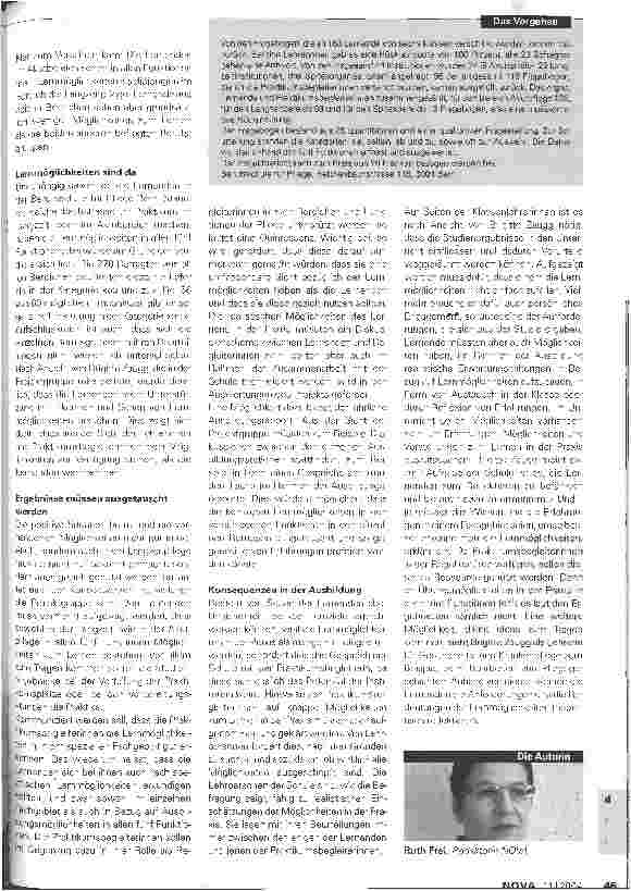 Vorschauseite 2: Die Lernmöglichkeiten in der Praxis