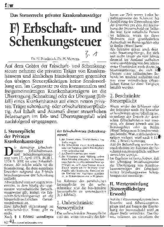 Vorschauseite 1: Erbschaftund Schenkungssteuer