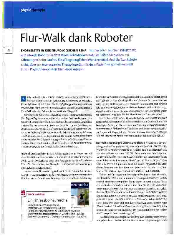 Vorschauseite 1: Flur-Walk dank Roboter