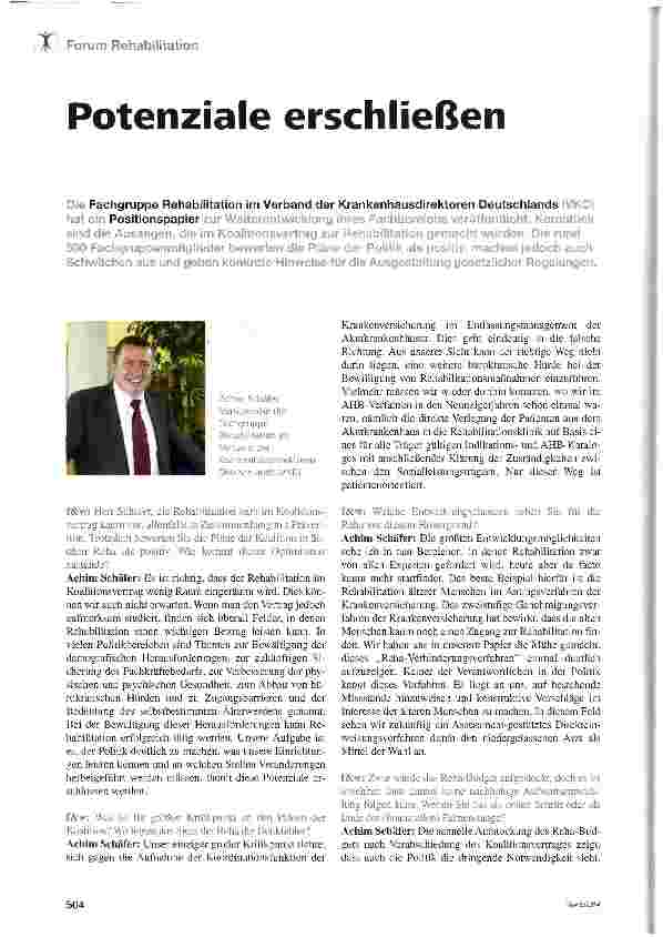 Vorschauseite 1: Potenziale erschließen