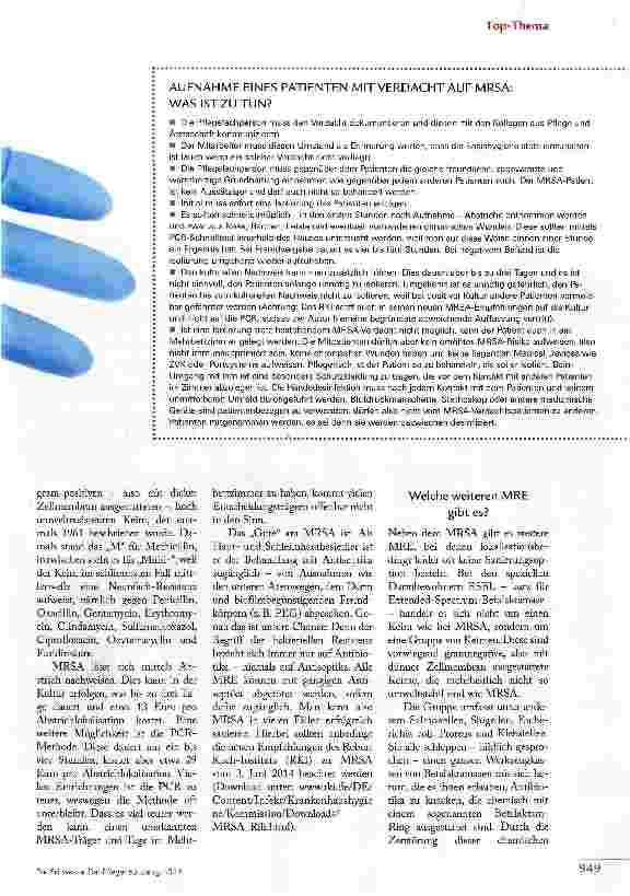 Vorschauseite 2: AKTIV WERDEN GEGEN MRSA