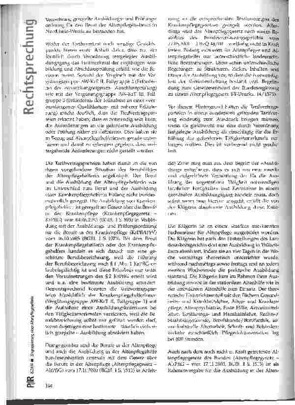 Vorschauseite 5: Eingruppierung einer Altenpflegehelferin Eingruppierung einer Altenpflegehelferin