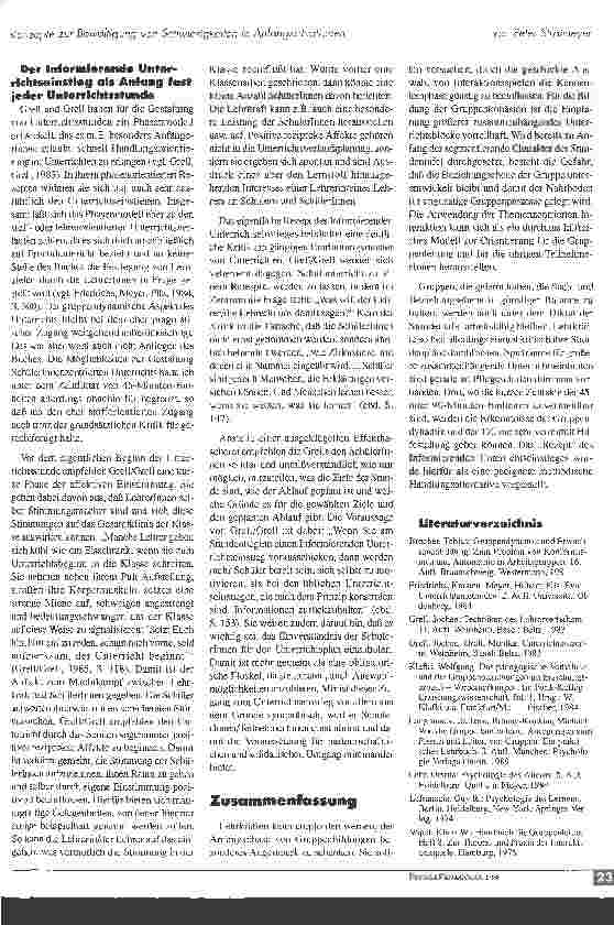 Vorschauseite 6: Die Crux mit den Neuen - Konzepte zur Bewältigung von Schwierigkeiten in Anfangssituationen