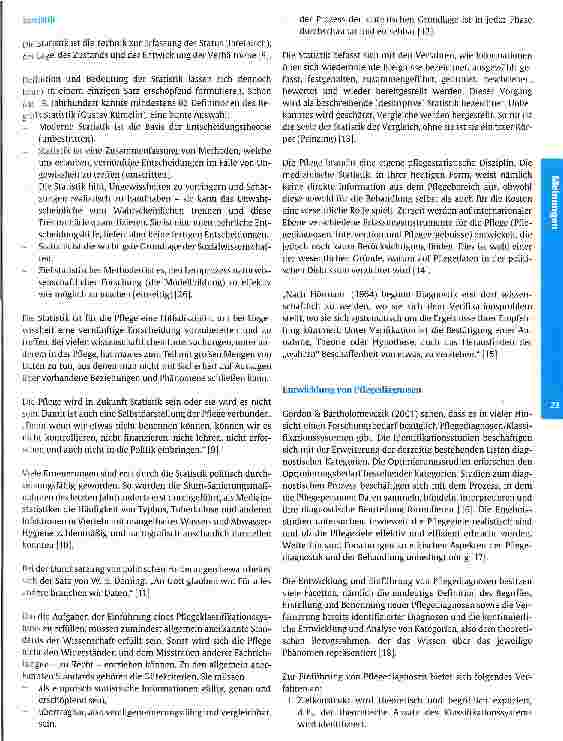 Vorschauseite 3: Pflegediagnostik wird Statistik sein oder Pflegediagnostik wird nicht sein
