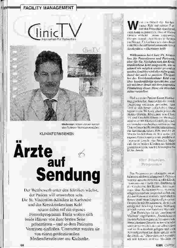 Vorschauseite 1: Klinikfernsehen: Ärzte auf Sendung