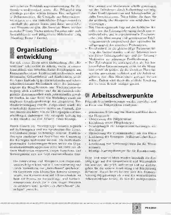 Vorschauseite 3: Integrative Wochenbettpflege und Primary NursingBeispiel Frauenklinik RK München