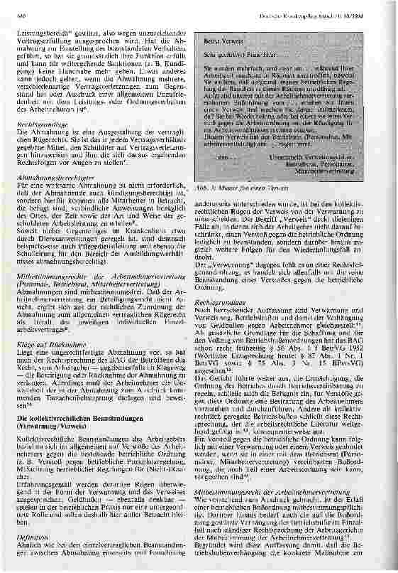 Vorschauseite 2: Beanstandungen von Leistungs-und Verhaltensmängel im Arbeitsverhältnis Rechtliche und praktische Hinweise für den Krankenhausbereich