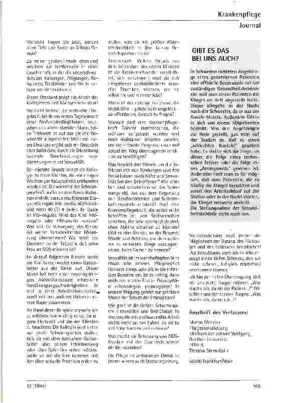 Vorschauseite 2: Sexualität und Pflege