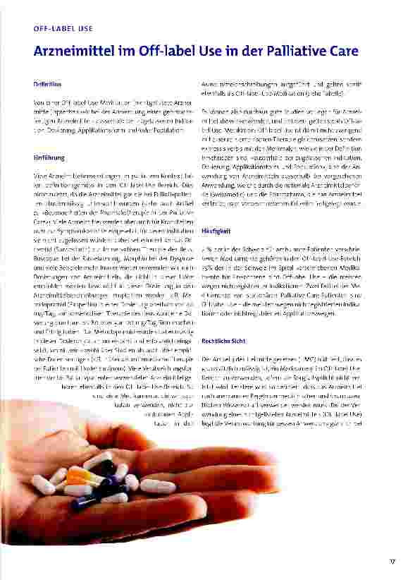Vorschauseite 1: Arzneimittel im Off-label Use in der Palliative Care