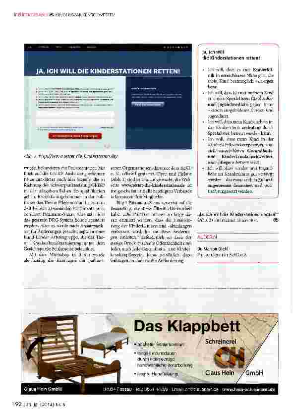 Vorschauseite 3: Es ist allerhöchste Zeit: „Rettet die Kinderkliniken