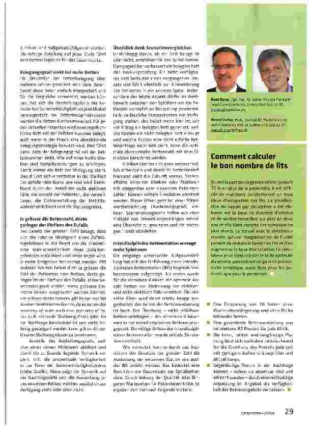 Vorschauseite 2: Eine optimale Auslastung mit weniger Betten