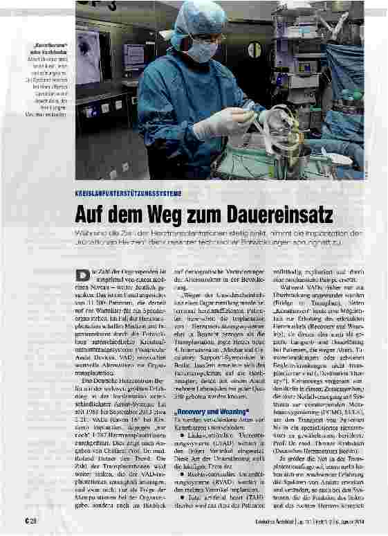 Vorschauseite 1: Auf dem Weg zum Dauereinsatz