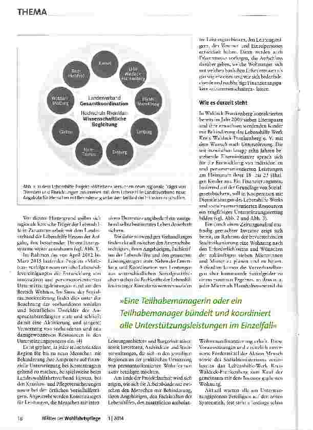 Vorschauseite 2: Vernetzte Unterstützungsleistungen im Sozialraum