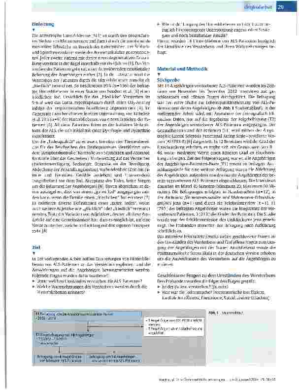 Vorschauseite 2: Umstände und Wahrnehmungen des Versterbens von ALS-Patienten - Erfahrungen hinterbliebener Angehöriger