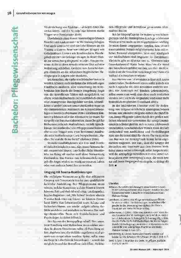 Vorschauseite 3: Kriegstraumata im Pflegealltag