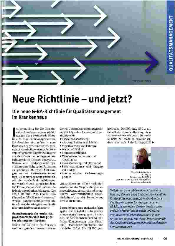 Vorschauseite 1: Neue Richtlinienund jetzt?