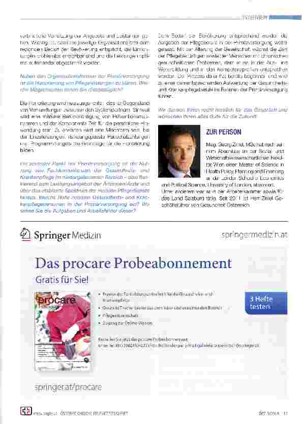 Vorschauseite 2: Primärversorgung in Österreich und die Rolle von Gesundheitsund Krankenpflegepersonen