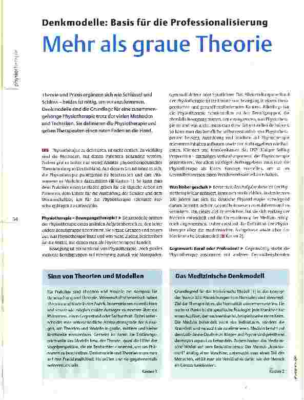 Vorschauseite 1: Denkmodelle: Basis für die ProfessionalisierungMehr als graue Theorie