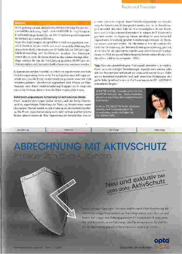Vorschauseite 3: Wenn der Praxisinhaber plötzlich ausfällt. .. Liquiditätsengpässe und Vermögensverluste sind vermeidbar