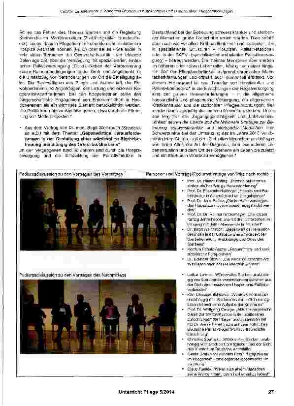 Vorschauseite 2: 2. Kongress Sterben im Krankenhaus und in stationären Pflegeeinrichtungen - ein Einblick