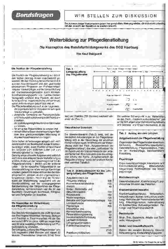 Vorschauseite 1: Weiterbildung zur Pflegedienstleitung