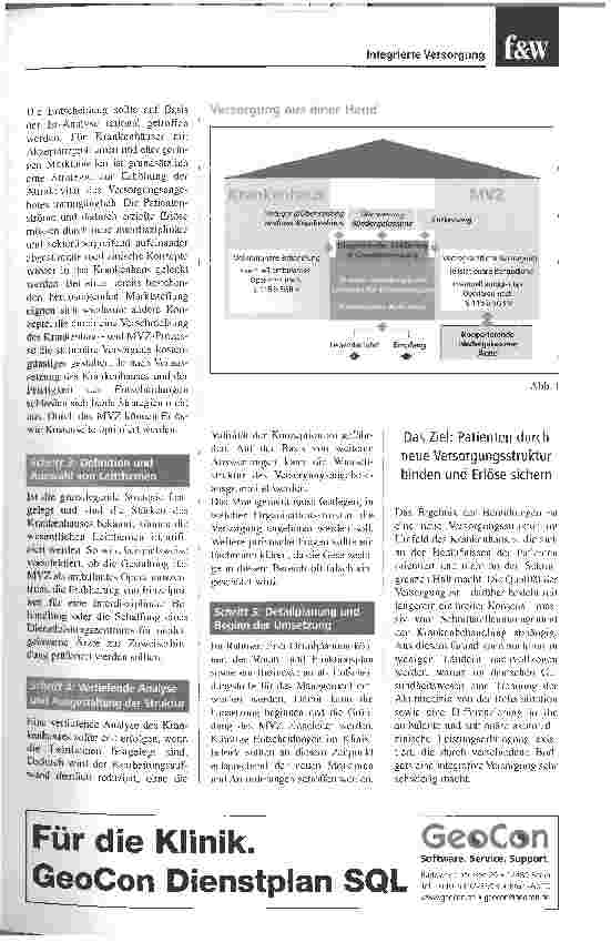 Vorschauseite 2: MVZ: Patienten binden. Erlöse sichernKrankenhäuser müssen fünf Schritte beachten