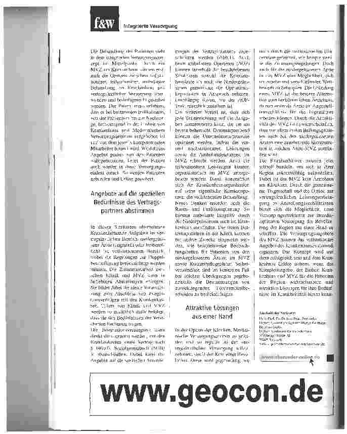 Vorschauseite 3: MVZ: Patienten binden. Erlöse sichernKrankenhäuser müssen fünf Schritte beachten