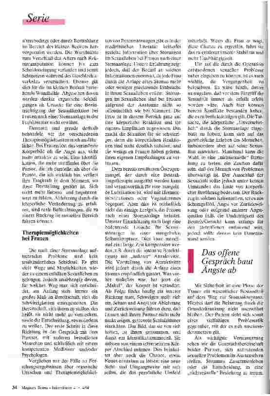 Vorschauseite 2: Sexualfunktionsstörungen nach Stomaanlage