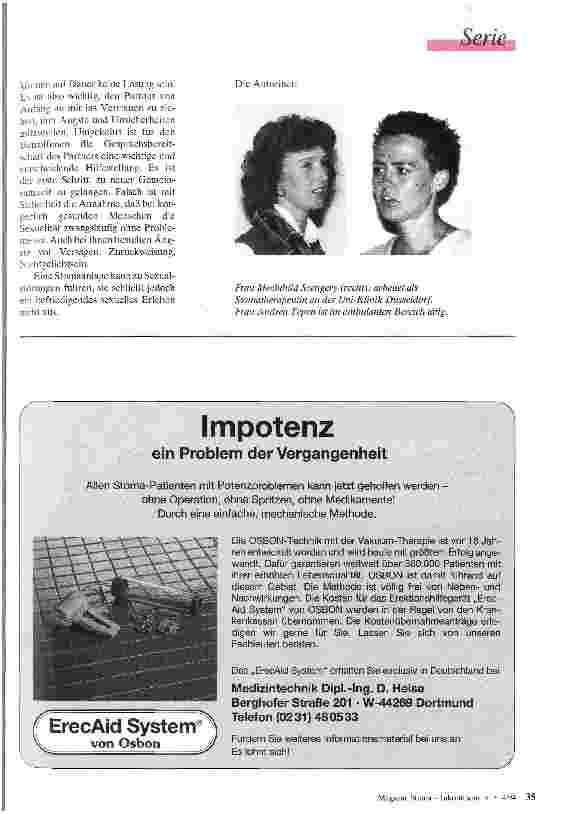 Vorschauseite 3: Sexualfunktionsstörungen nach Stomaanlage