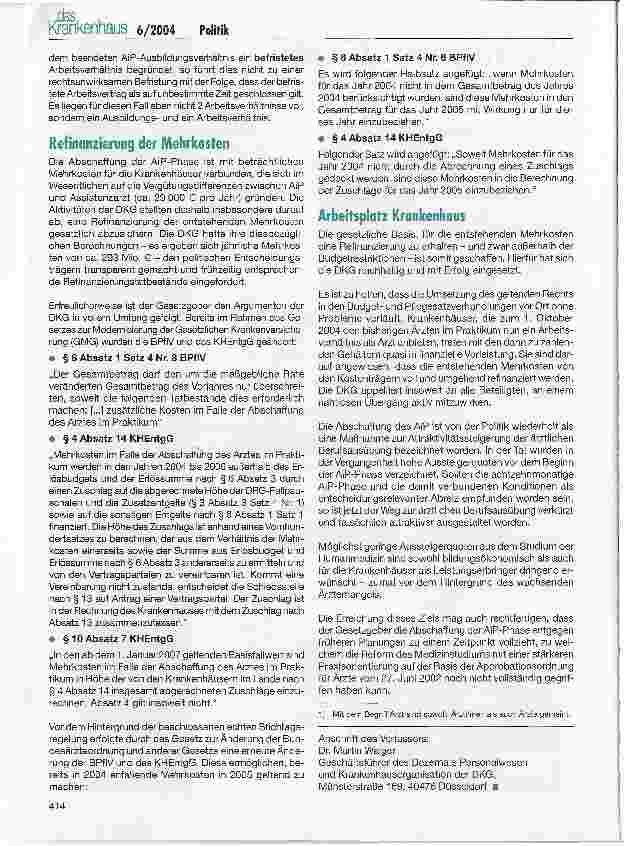 Vorschauseite 2: Das Ende des AiP