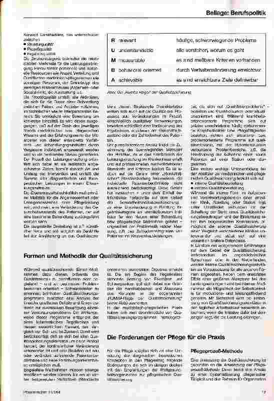 Vorschauseite 2: Grundlagen und Stand pflegerischer Qualitätssicherung