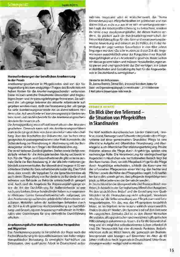 Vorschauseite 2: Anerkennungsverfahren für Beschäftigte im Gesundheitswesen - Herausforderungen und Perspektiven