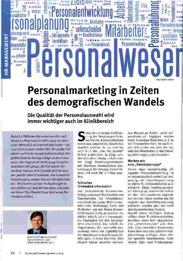 Vorschauseite 1: Personalmarketing in Zeiten des demografischen Wandels